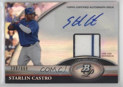 2011 Bowman Platinum Auto Relic Refractor /666 Starlin Castro #BAR-SC Auto - Image 1 of 2