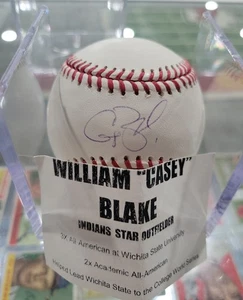 Autografiado Casey Blake Certificado de Autenticidad Rawlings OML Béisbol Firmado Auto Cleveland Indians - Imagen 1 de 3