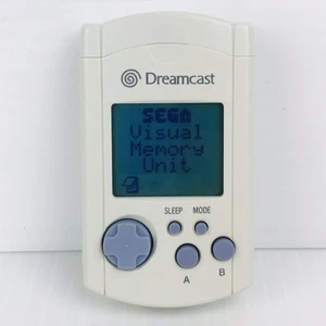 White Visual Memory Unit VMU (Sega Dreamcast) OEM HKT 7000 USA W/ Cover Tested - Picture 1 of 8