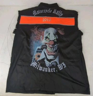 Men's 2017 Milwaukee WI Motorcycle Rally Clown Cut-Off Reflective Vest - 3XL - Image 1 of 4