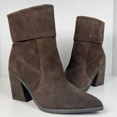 BLONDO Women's Size 7 Dark Brown Suede Selina Pointed Toe Cuff Bootie Waterproof - Image 1 of 4