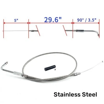 Softail 2008-15 Push in Throttle Cable for Harley-Davidson FLSTF FXDWG FXDL FXSB Foto 1 de 4