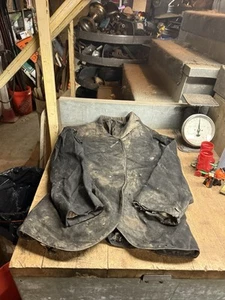Abrigo Chaqueta Vintage Victoriano Principios de 1900 Negro Tareas de Granero Ropa de Trabajo EE. UU. - Imagen 1 de 22