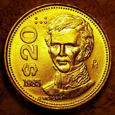 Moneda Mo 1985 20 Pesos México Estados Unidos Mexicanos Brillante Sin Circular Foto 1 de 2