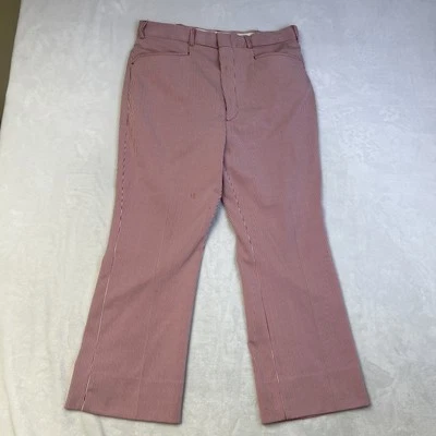 Prensa Perma vintage Kings Road Sears 38 corte completo rayas rojas/blancas Foto 1 de 4