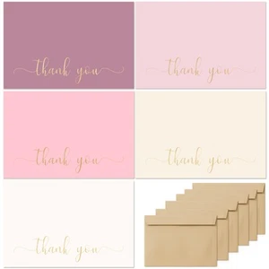 Tarjetas de agradecimiento con sobres, paquete de 20 - notas de agradecimiento de 4x6 pulgadas, elegante D... - Imagen 1 de 7
