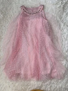 Beautiful Emma Riley girls sz. 6 pink "jewel" neckline party dress. Grt. shape - Picture 1 of 9