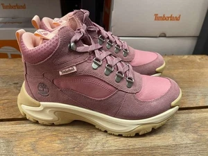 TIMBERLAND DAMEN MT MADDSEN PEAK MD LACE WASSERDICHT STIEFEL PINK WILDLEDER A41Q8-A1D - Bild 1 von 9