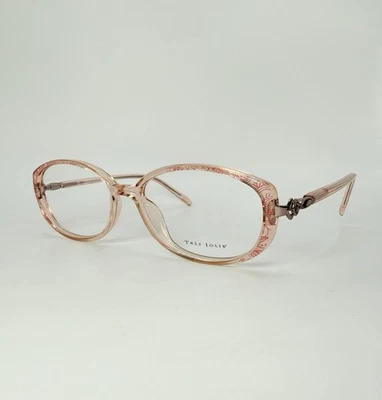 New Authentic Tres Jolie by Marchon 164 601 Eyeglasses Crystal Pink  53-16-135 Foto 1 de 4
