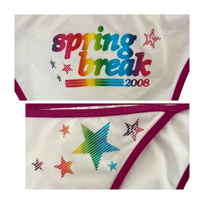 RARO Bikini Victoria's Secret 2008 Rosa Vacaciones de Primavera Nuevo Sin Etiquetas XS Y2K Santo Grial Foto 1 de 4