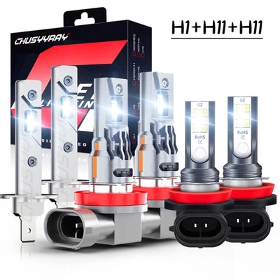 For 2011-2013 Kia Optima Led Headlight Hi/Lo+Fog light Combo Bulbs 6000k - Изображение 1 из 4