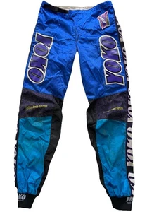 Vintage YOKO Motocross Pants Size 34’’ Used Black/Blue - Picture 1 of 9