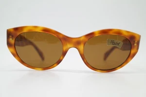Vintage Sunglasses Persol 857 Brown Silver Oval - Picture 1 of 6