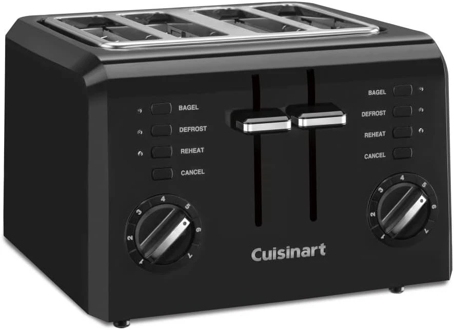 Cuisinart CPT-142BKP1 4-Slice Compact Plastic Toaster - Black - Image 1 of 4