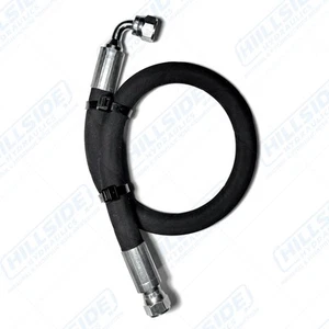 1/2” Hydraulic Hose Assembly – #8 JIC Female Fittings (90/Straight) 4,000PSI - Picture 1 of 4
