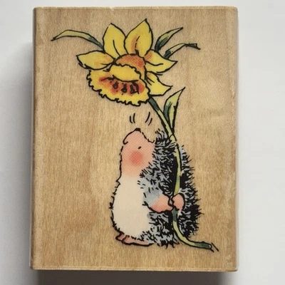 Sello de goma negro Penny Margaret Sherry Hedgehog viendo tu cara narciso Foto 1 de 4