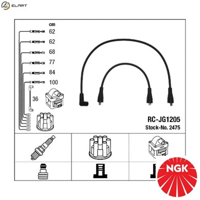IGNITION CABLE KIT 2475 FOR JAGUAR XK 3.4 3.4L 8L /XK 4.2 4.2L 6cyl XJ - Image 1 of 4