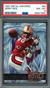 1997 Metal Universe #84 Jerry Rice PSA 8 - Picture 1 of 2
