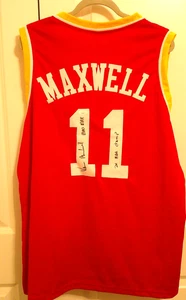 VERNON MAXWELL Autographed Inscribed Jersey JSA Certification Houston Rockets - Picture 1 of 4