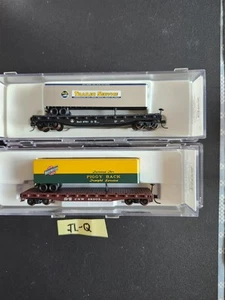 N SCALE 2 TFC'S: B&O N B&O FLT #8781AND CNW ON CNW LLAT #48303 - Picture 1 of 1