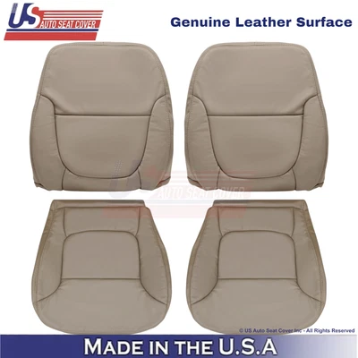 Cubiertas de asiento de repuesto de cuero genuino delanteras de roble para Toyota Tundra 2001-2004 Foto 1 de 4