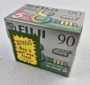 Lot Of 5 FUJI Hi8 8mm Video Cassette P5-90 New For Camcorder Blank Tapes Sealed - Picture 1 of 6