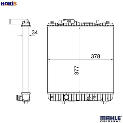 RADIATOR ENGINE COOLING CR 837 001S FOR VAUXHALL AGILA/Mk OPELZ 10 XE 1.0L 3cyl - Image 1 of 4