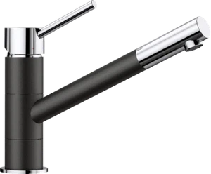 Blanco KANO  Küchenarmatur Hochdruck  silgranitschwarz/chrom  526175 - Bild 1 von 2
