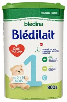 Bledina Bledilait 1 Bebé Fórmula Edad 1 De 0 a 6 Meses 800g CADUCIDAD: 02/2026 Foto 1 de 2