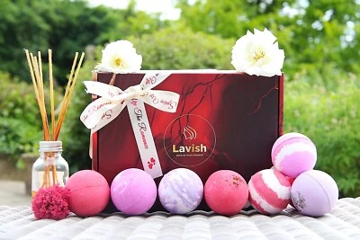 Handmade Luxury Lavish Bath bombs 12 - 120g each with 6 aromatherapy fragrances  - Image 1 of 4