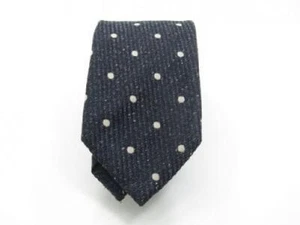 TOM FORD Silk Wool Tie Dot Navy - Picture 1 of 3