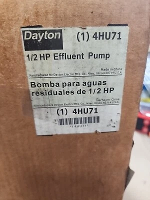 Dayton 4HU71 Effluent Pump 1/2HP - Image 1 of 2