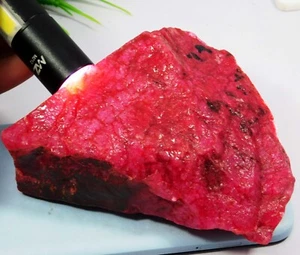 Huge 2365 Ct+ Natural Earth Mined Red Ruby Rough CERTIFIED Loose Gemstone AAA+ - Picture 1 of 10