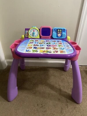 VTech Touch and Learn Activity Desk Deluxe - Pink & Purple - Image 1 of 4