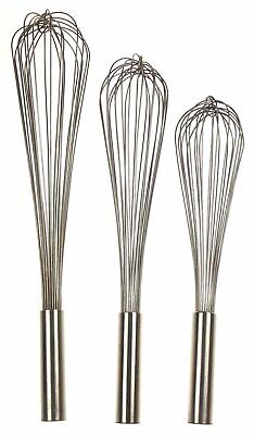 Capco Piano Whip Whisk Set Of 3 Large Restaurant Quality 18-8 Stainless Steel SS • 22.53£