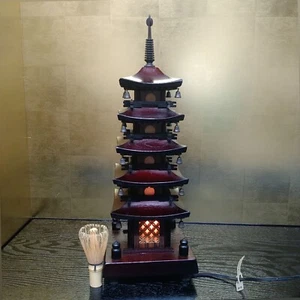 Japanische hölzerne fünfstöckige Pagode 19,69 Zoll mit Licht Showa traditionelles Handwerk - Bild 1 von 12