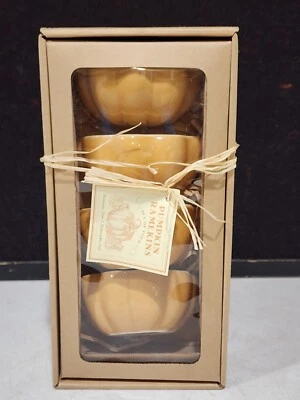 CONJUNTO DE 4 - Tigelas Williams Sonoma outono abóbora ramequins novo na caixa - Imagem 1 de 4