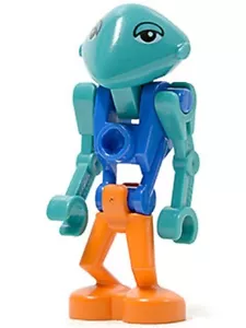 LEGO Life on Mars Minifigura Marciano CUERPO AZUL PIERNAS NARANJAS 7300 - Imagen 1 de 1