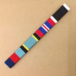 1939-45 Star, ACE Star, 1939-45 War Medal and NZ War Service Medal Ribbon Bar - Picture 1 of 2