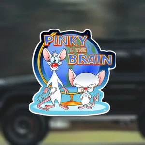 PINKY AND THE BRAIN - BUMPER STICKER DECAL - FREE POST - Picture 1 of 3