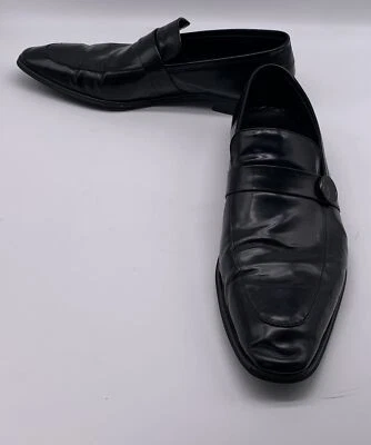 Mocasín Versace Collection Hombre Cuero Negro con Ficha Talla 45 US 12 Foto 1 de 4