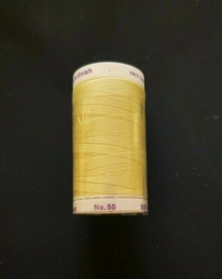 Mettler Thread 50 weight. 500m/547yards, Cotton, 502 Lemon Frost -THREE SPOOLS - Image 1 of 2
