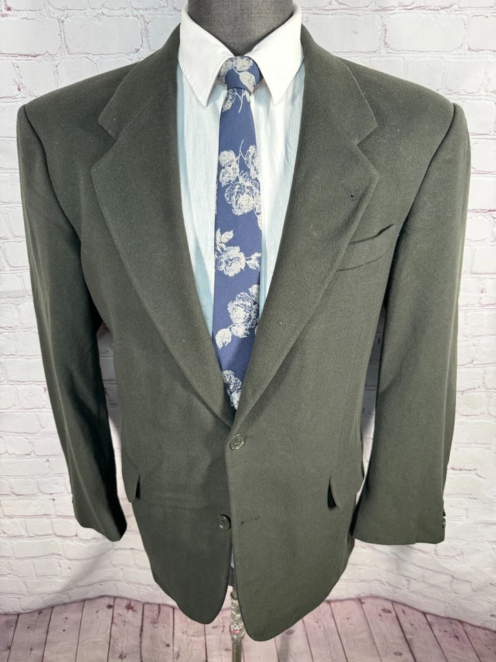 GIANFRANCO RUFFINI Mens Green CASHMERE Suit Sport Coat Blazer Jacket SIZE 41R - Image 1 of 4