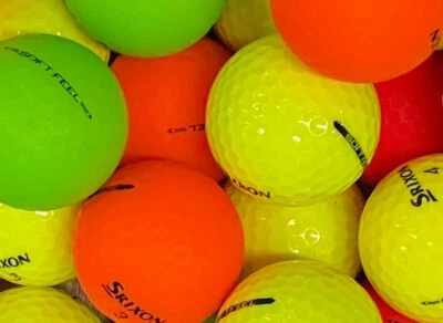 50 bolas de golfe Srixon Soft Feel 5A-4A estado perfeito cores sortidas usadas - Imagem 1 de 4