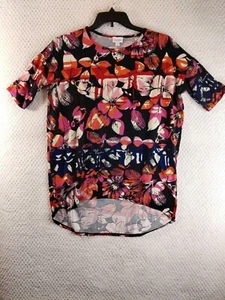 LuLaRoe Damen Größe Small Blumenmuster Kurzarm Rundhalsausschnitt Freizeit Hi Lo T-Shirt - Bild 1 von 6