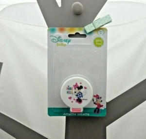 Disney attache sucette Rond Blanc Minnie - Picture 1 of 2