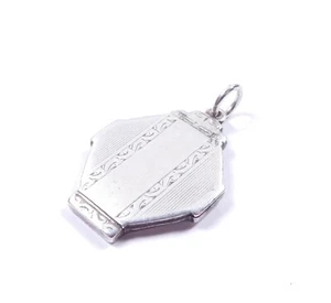 Colgante de medallón Art Deco antiguo plata esterlina 925 Herbert Bushell & Co 7,6 g - Imagen 1 de 10