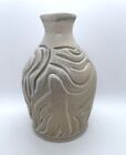 Studio Art Pottery Expressionism Style Carved Vase People Dancing Moon Signed