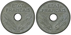 Fauté 20 Centimes Zinc Double avers (1941-43) PCGS MS61 - MA - Imagen 1 de 2