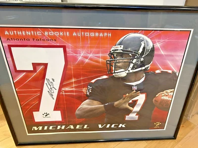Camiseta deportiva Michael Vick Verigraph 2001 autógrafo 28x22 impresión de galería de arte #35/300 certificado de autenticidad Foto 1 de 4
